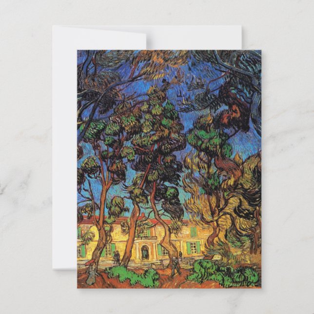 Van Gogh Träd i trädgården, Saint Paul-sjukhuset (Framsida)