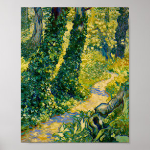 Van Gogh Träd med murgröna St Paul-sjukhuset Poster