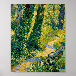 Van Gogh Träd med murgröna St Paul-sjukhuset Poster