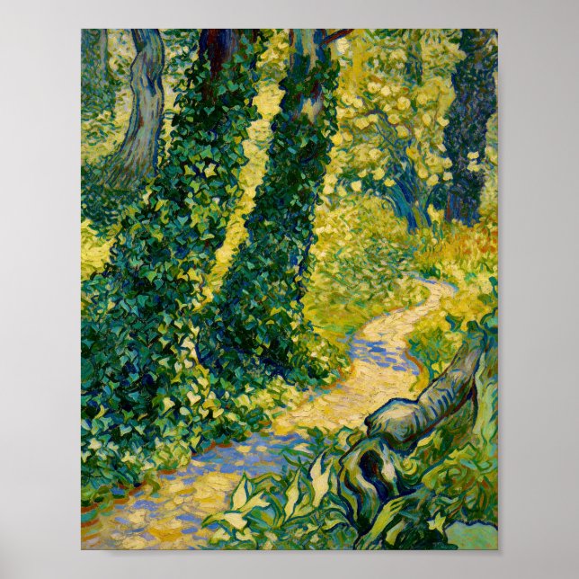 Van Gogh Träd med murgröna St Paul-sjukhuset Poster (Framsidan)