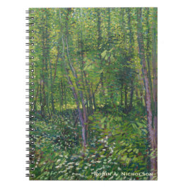 Van Gogh träd och undervegetationpersonlig Anteckningsbok Med Spiral