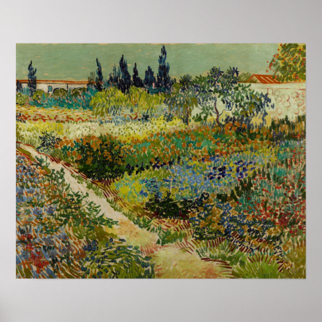 Van Gogh - Trädgård i Arles Poster (Framsidan)