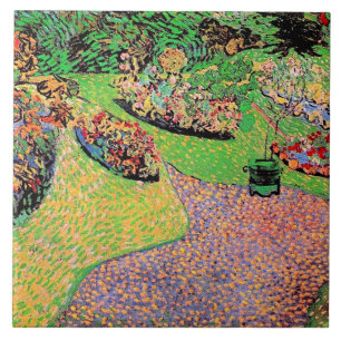 Van Gogh - Trädgård i Auvers Kakelplatta