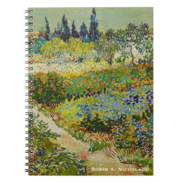Van Gogh trädgård på den Arles personligen Anteckningsbok Med Spiral