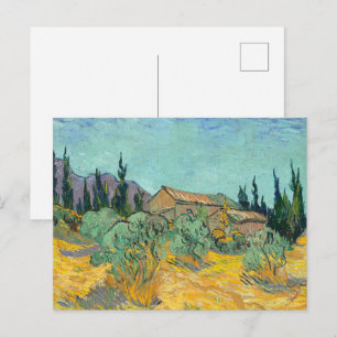 Van Gogh Träskjul Gul Landskaps Konst Vykort