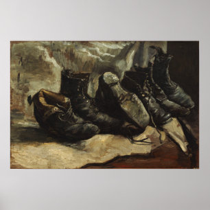 Van Gogh - tre par skor 1886 Poster