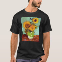 Van Gogh - Tre solrosor i en vas - Finkonst