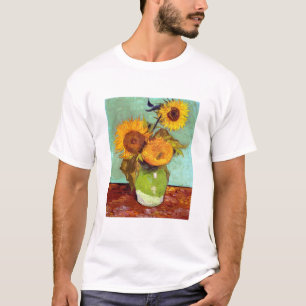 Van Gogh - Tre solrosor i en vas - Finkonst Tee Shirt