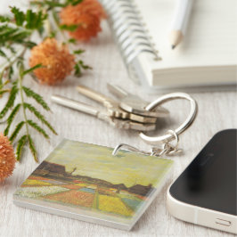 Van Gogh Tulip Fält Acrylic Keychain Gift
