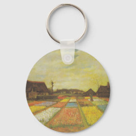 Van Gogh Tulip Fält Dubbla Sided Keychain Nyckelring