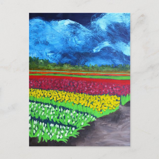 Van Gogh Tulip Fält-Susan Payne-Trutna, konstnär Vykort (Framsida)