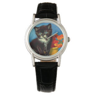 Van Gogh Tuxedo Cat Armbandsur