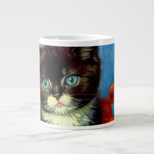 Van Gogh Tuxedo Cat Jumbo Mugg