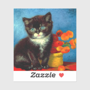 Van Gogh Tuxedo Cat Klistermärken
