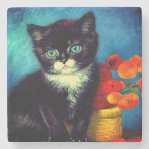 Van Gogh Tuxedo Cat Stenunderlägg