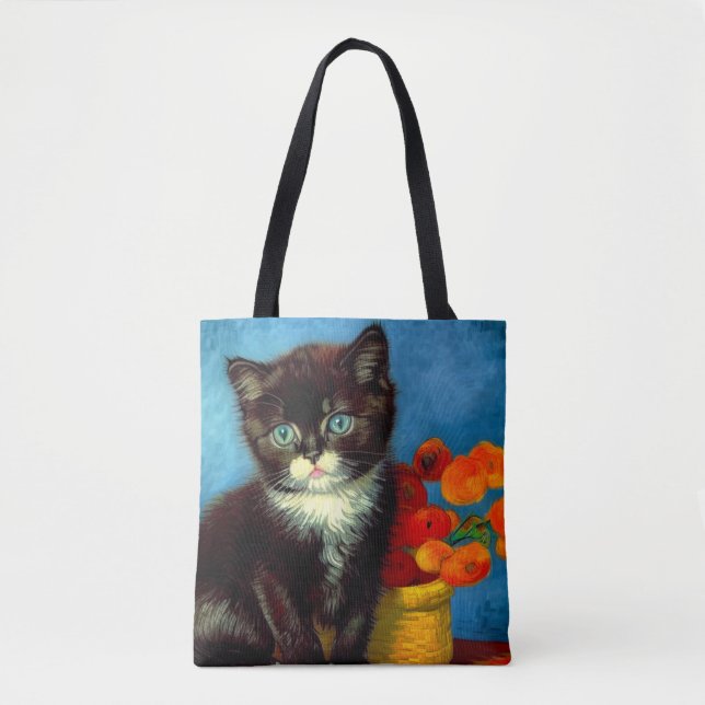 Van Gogh Tuxedo Cat Tygkasse (Framsida)