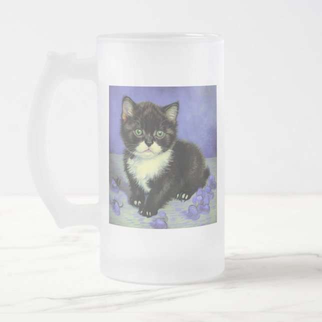 Van Gogh Tuxedo Kitten Frostat Ölglas (Vänster)