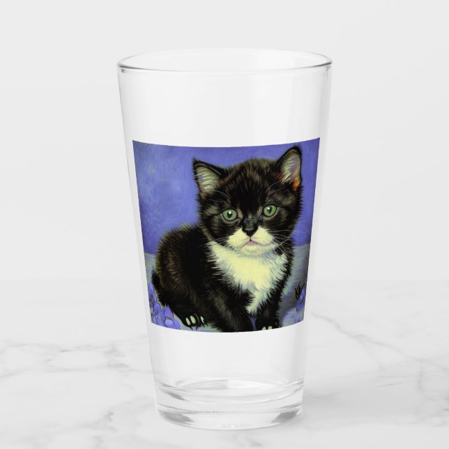 Van Gogh Tuxedo Kitten Glaskopp (Framsida)