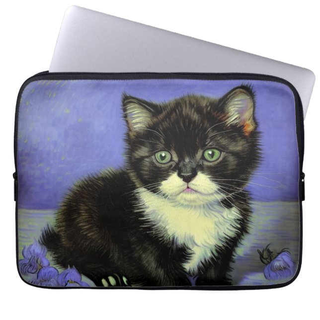 Van Gogh Tuxedo Kitten Laptop Fodral (Framsidan)