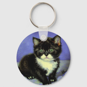 Van Gogh Tuxedo Kitten Nyckelring