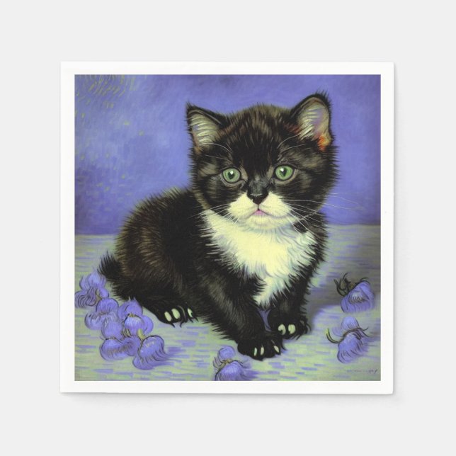 Van Gogh Tuxedo Kitten Pappersservett (Framsidan)