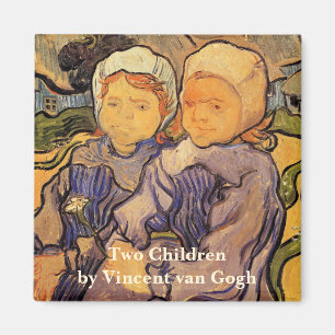 Van Gogh, Två Barn, Vintage Impressionism Konst Magnet