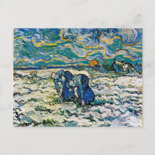 Van Gogh - Två bondekvinnor som Gräver i Snö Vykort
