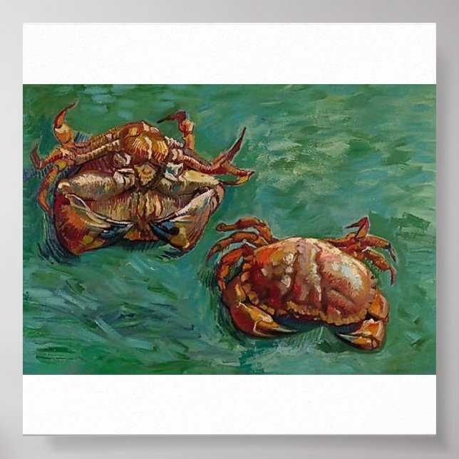 Van Gogh - Två Crabs Poster (Framsidan)
