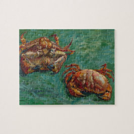 Van Gogh Två krabbor Grön Impressionistisk konst Pussel