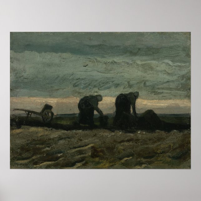 Van Gogh - Två kvinnor på jorden Poster (Framsidan)