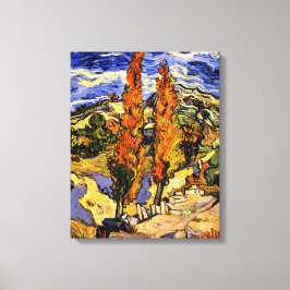 Van Gogh - Två poplars på Backe Canvastryck