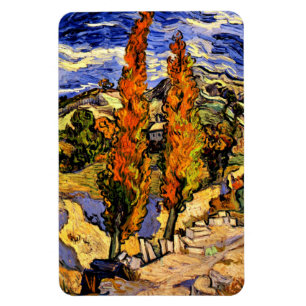 Van Gogh - Två poplars på Backe Magnet