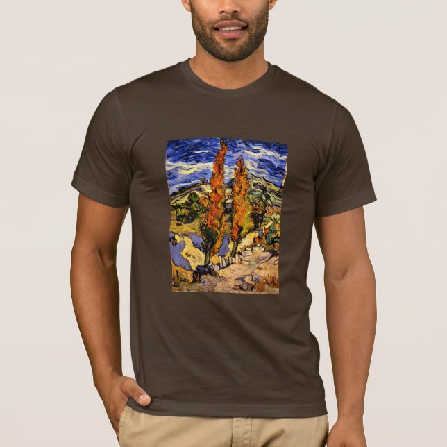 Van Gogh - Två poplars på Backe T Shirt (Framsida)