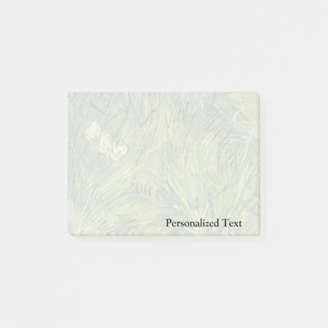 Van Gogh| Två vita fjärilar Post-it Block (Framsida)