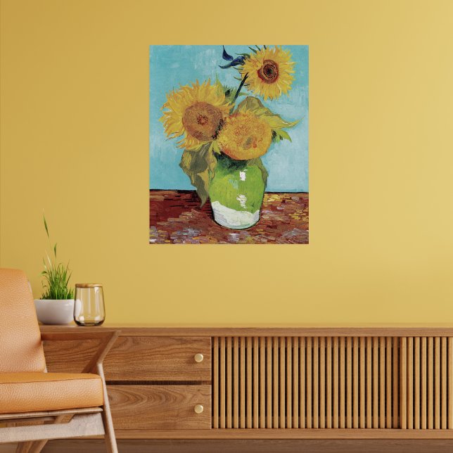 Van Gogh Two Sunflowers Original Art Masterpiece  Poster (Vardagsrum 2)