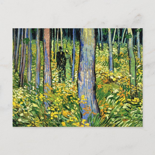 Van Gogh - Undertillväxt med två Figurer Vykort (Framsida)