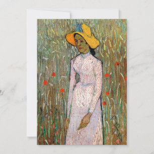 Van Gogh, Ung flicka stående; bakgrund av vete