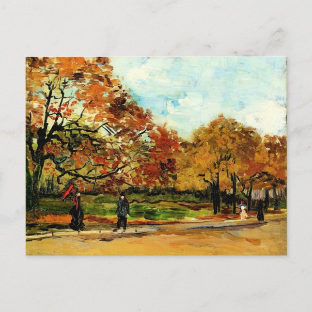 Van Gogh - Utsikt över en park i Paris Vykort (Framsida)