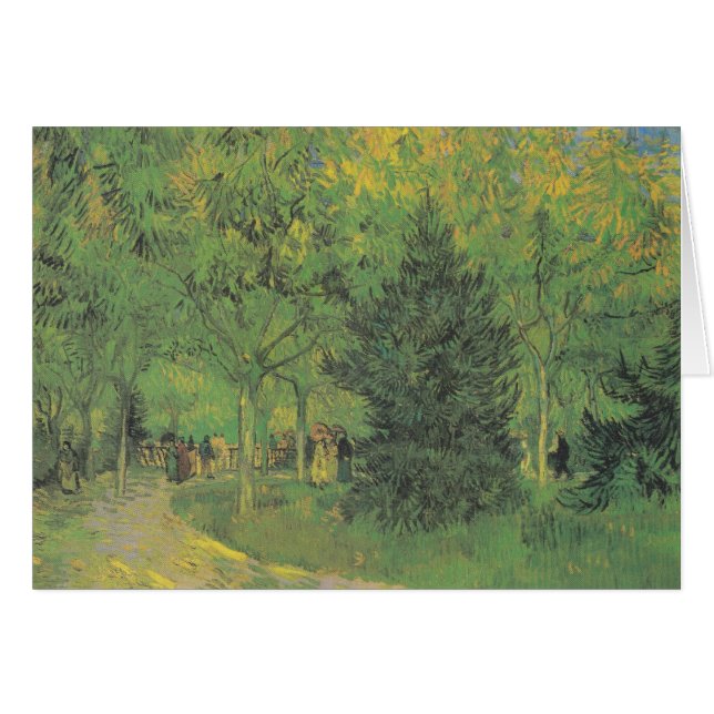 Van Gogh: Väg i Arlparken Hälsningskort (Framsidan Horizontal)