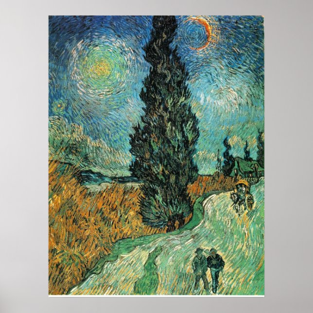 VAN GOGH - VÄG MED CYPRESS OCH STAR POSTER (Framsidan)