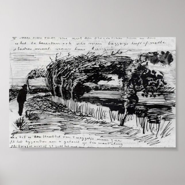 Van Gogh - Väg till Beach Poster (Framsidan)