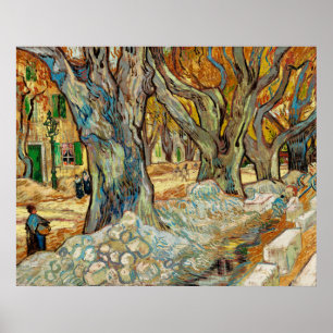 Van Gogh Vägarbetare Höst Plataner Konst Poster