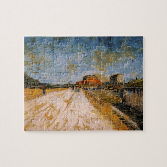 Van Gogh Vägen löper bredvid Paris murar Pussel (Horisontell)
