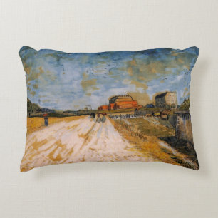 Van Gogh Vägen löper bredvid Parisfästningen Prydnadskudde