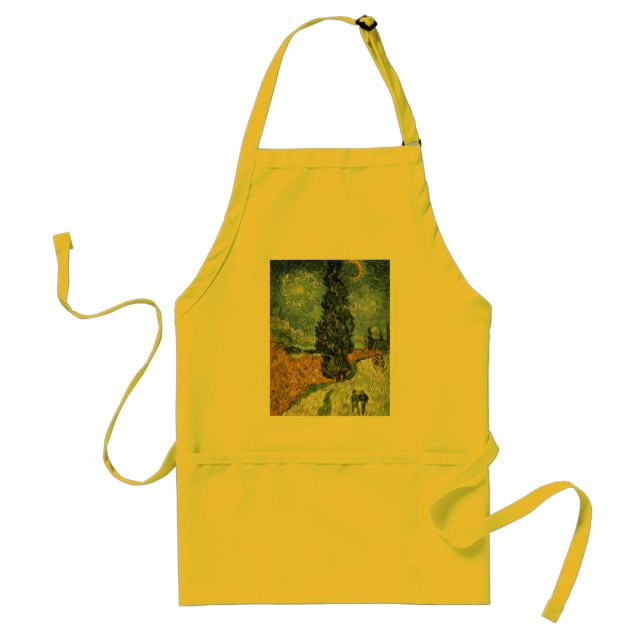 Van Gogh Vägen med cypresser Impressionism Förkläde (Framsidan)
