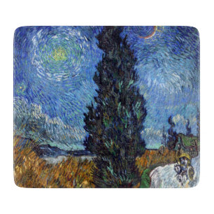 Van Gogh Vägen med Cypressträd Impressionism