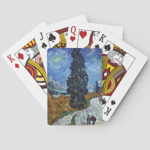 Van Gogh Vägen med Cypressträd Impressionism Casinokort