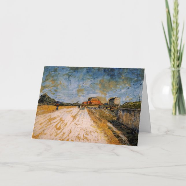 Van Gogh vägen som löper längs Paris murar Kort (Framsida)