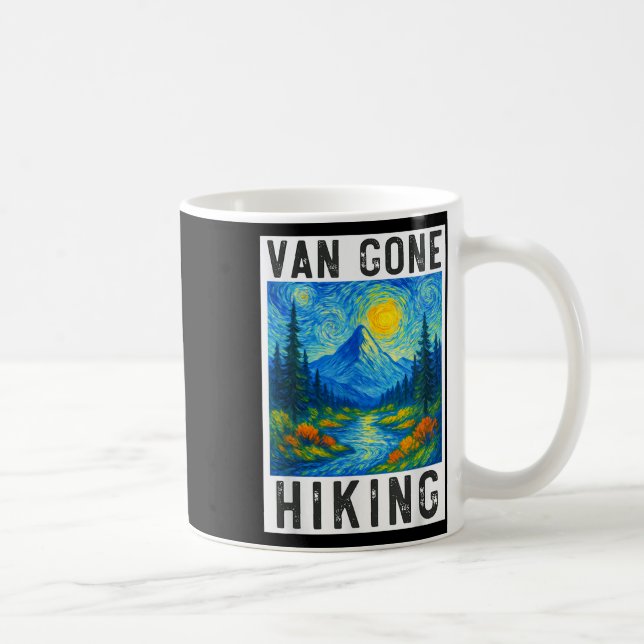 Van Gogh vandring, camping berg natur, rolig H Kaffemugg (Höger)