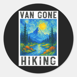 Van Gogh vandring, camping berg natur, rolig H Runt Klistermärke